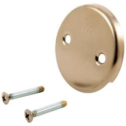 4 in. Brass Overflow Plate and Screw in Champagne Bronze