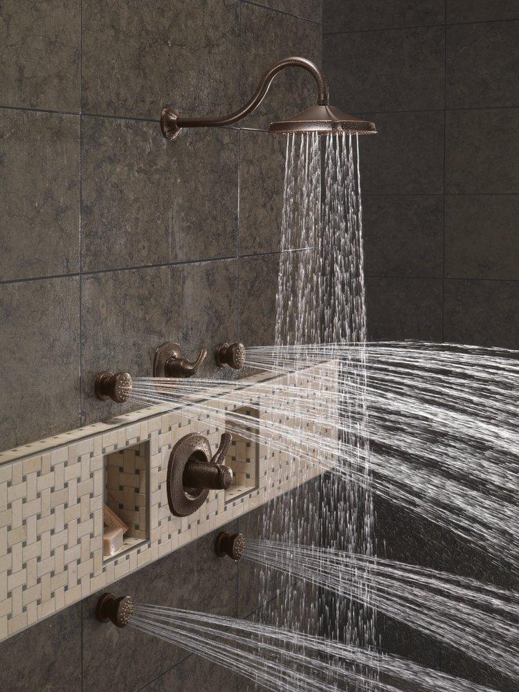 Delta Faucet Brilliance Champagne Bronze Single Function H2Okinetic&reg; Showerhead 