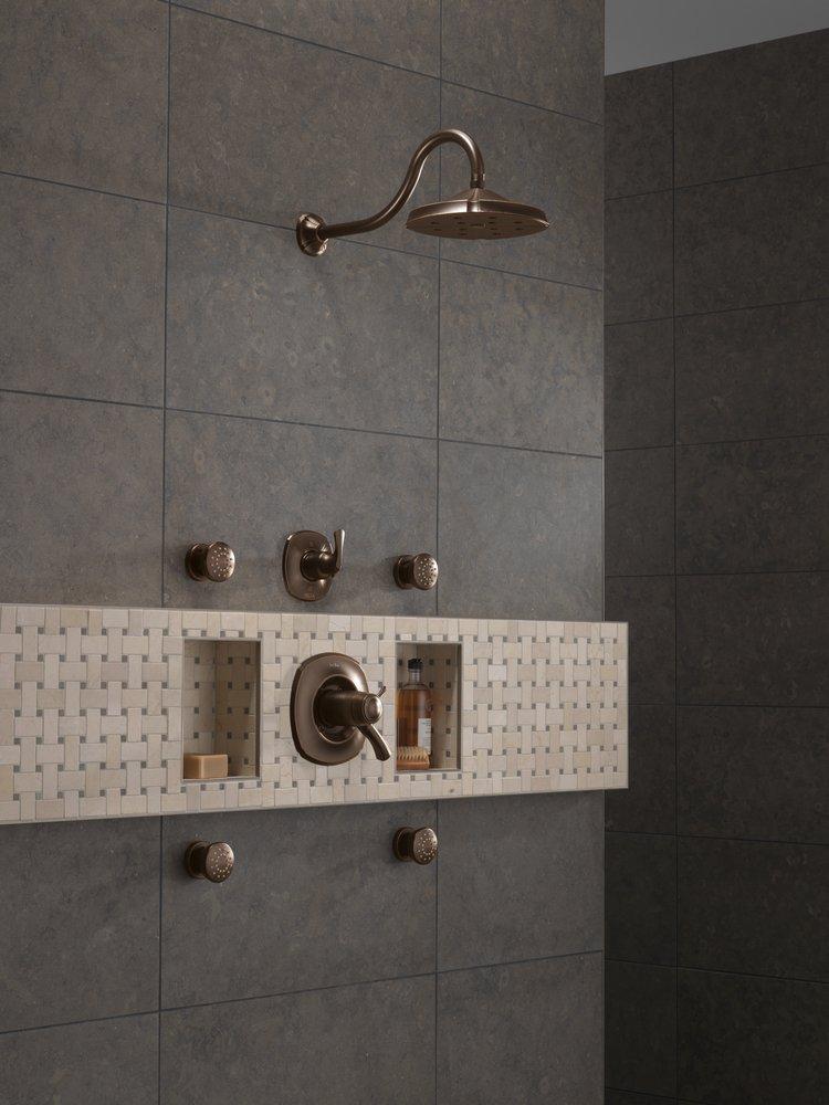 Delta Faucet Brilliance&reg; Champagne Bronze Single Function H2Okinetic&reg; Showerhead 