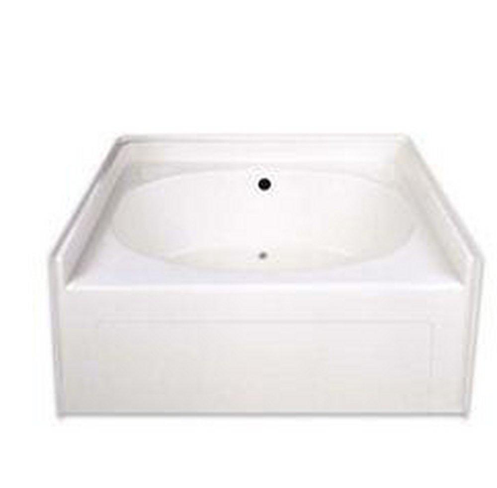 Hamilton Bathware White 60 x 42 in. Right-Hand Drain Garden Tub, No Step 