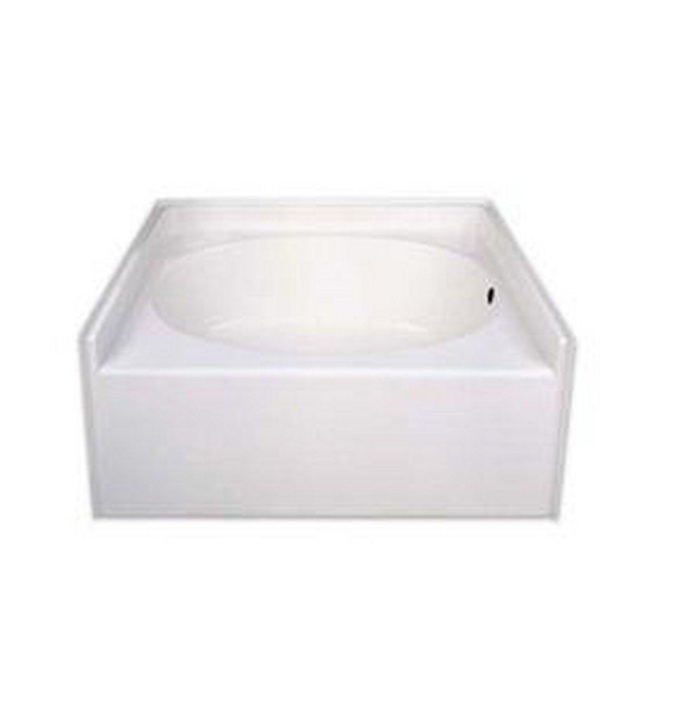 Hamilton Bathware White 60 x 42 in. Left-Hand Drain Garden Tub, No Step 