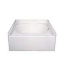 Hamilton Bathware White 60 x 42 in. Left-Hand Drain Garden Tub, No Step 