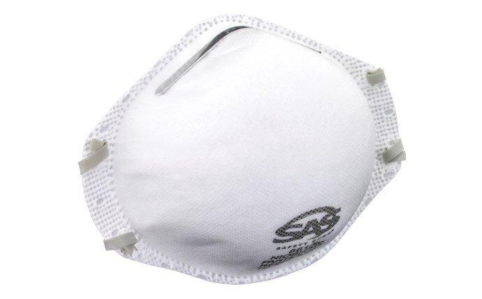 SAS Safety White Disposable Respirator, One Size Fits Most (Box of 20) 