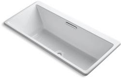 67 x 32 in. Soaker Drop-In Bathtub with Center Drain in White