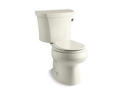 1.28 gpf Round Two Piece Toilet in Biscuit