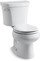 KOHLER White 1.28 gpf Round Floor Mount Two Piece Toilet 
