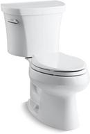 KOHLER White 1.28 gpf Elongated Floor Mount Two Piece Toilet 
