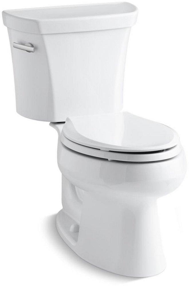 KOHLER White 1.28 gpf Elongated Floor Mount Two Piece Toilet 