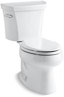 KOHLER White 1.28 gpf Elongated Floor Mount Two Piece Toilet 