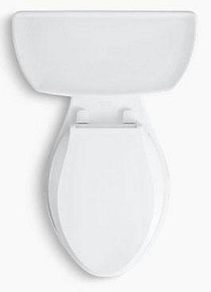KOHLER White 1.28 gpf Elongated Floor Mount Two Piece Toilet 