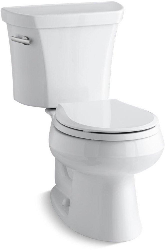 KOHLER White 1.6 gpf Round Floor Mount Two Piece Toilet 