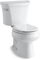 KOHLER White 1.6 gpf Round Floor Mount Two Piece Toilet 