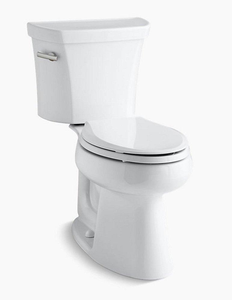 KOHLER White 1.6 gpf Elongated Floor Mount Two Piece Toilet 