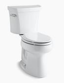KOHLER White 1.6 gpf Elongated Floor Mount Two Piece Toilet 