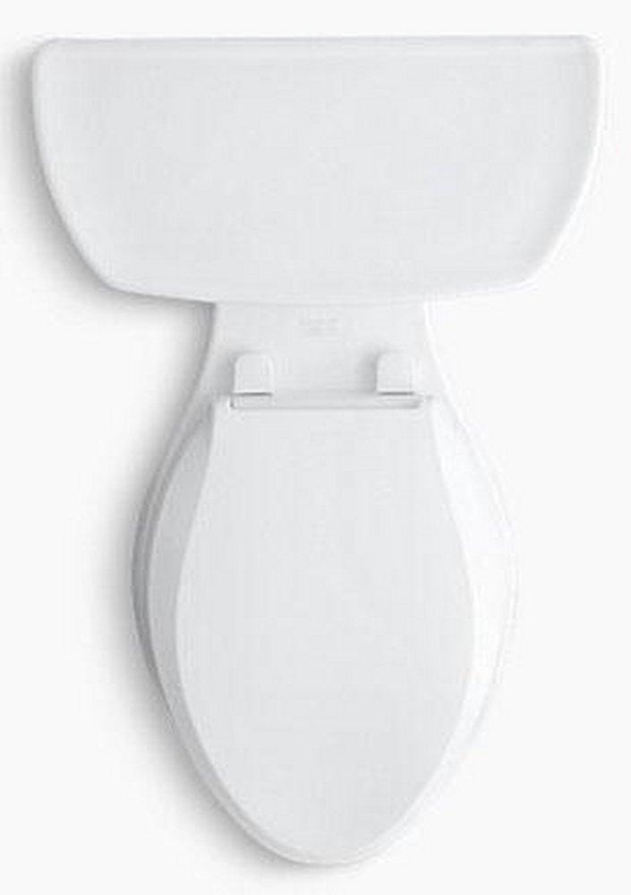 KOHLER White 1.6 gpf Elongated Floor Mount Two Piece Toilet 