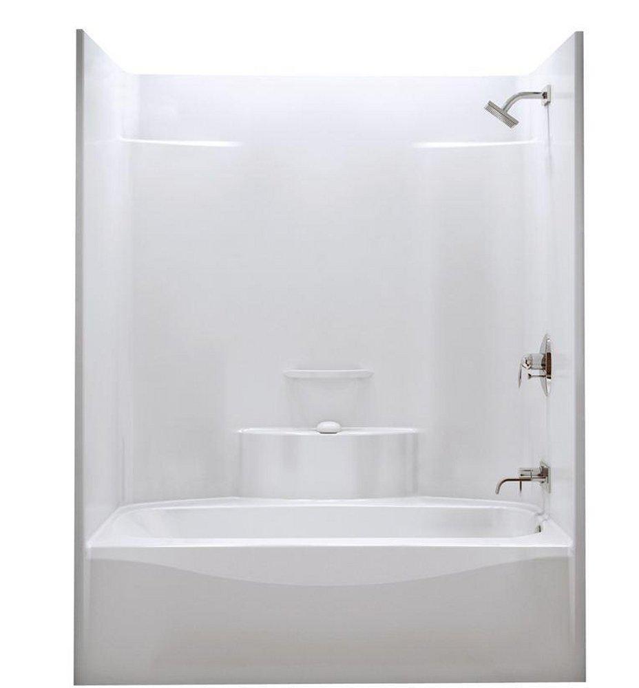 Aker by MAAX White 59-7/8 x 35-7/8 in. Tub & Shower Unit in White 