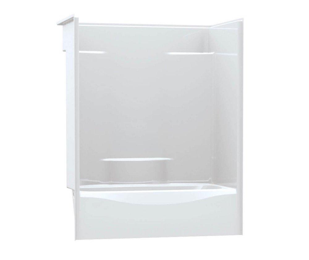Aker by MAAX Biscuit 60 X 36 Left Hand Fiberglass Reinforced Plastic Tub and Shower Biscuit TS 3660 