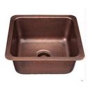 17 x 15 in. Drop-in and Undermount Copper Bar Sink in Antique Copper