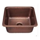 Thompson Antique Copper 17 x 15 in. Drop-in and Undermount Copper Bar Sink 
