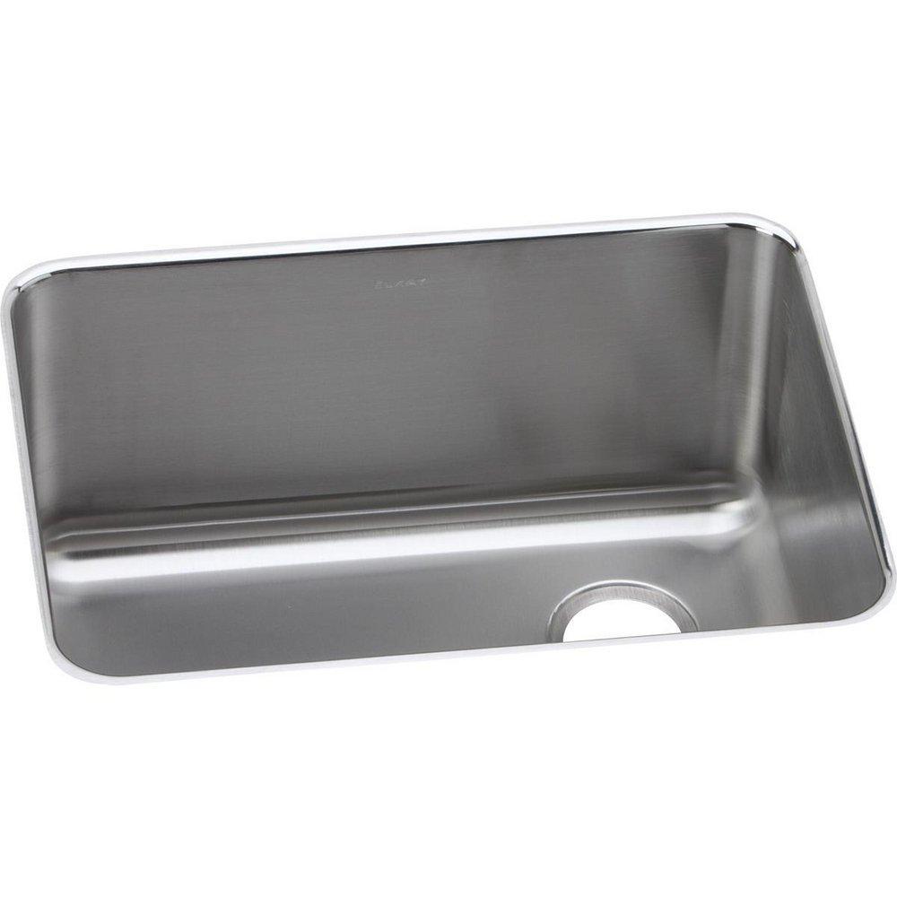 Elkay Lustrous Satin 25-1/2 x 19-1/4 in. No Hole Stainless Steel Single Bowl Undermount Kitchen Sink 