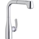 1-Hole Deckmount Pull-Out Bar Faucet with Single Lever Handle in Polished Chrome
