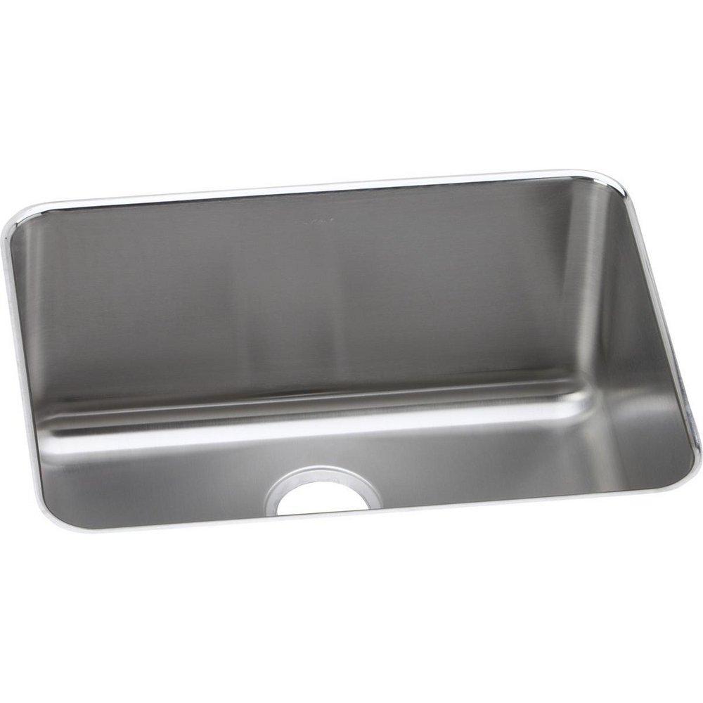 Elkay Lustrous Satin 25-1/2 x 19-1/4 in. No Hole Stainless Steel Single Bowl Undermount Kitchen Sink 