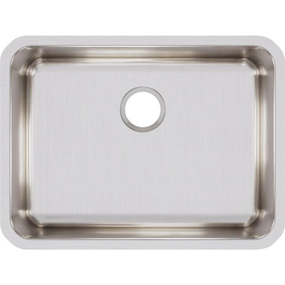 Elkay Lustrous Satin 25-1/2 x 19-1/4 in. No Hole Stainless Steel Single Bowl Undermount Kitchen Sink 