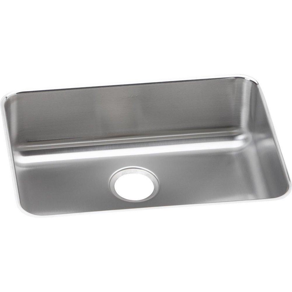 Elkay Lustrous Satin 25-1/2 x 19-1/4 in. No Hole Stainless Steel Single Bowl Undermount Kitchen Sink 