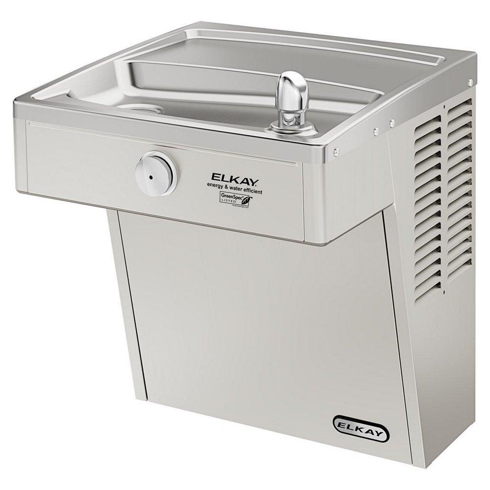 Elkay Stainless Steel 20-5/8 in. 8 gph Wall Mount Filtered Vandal Resistant Single Green ADA Cooler 