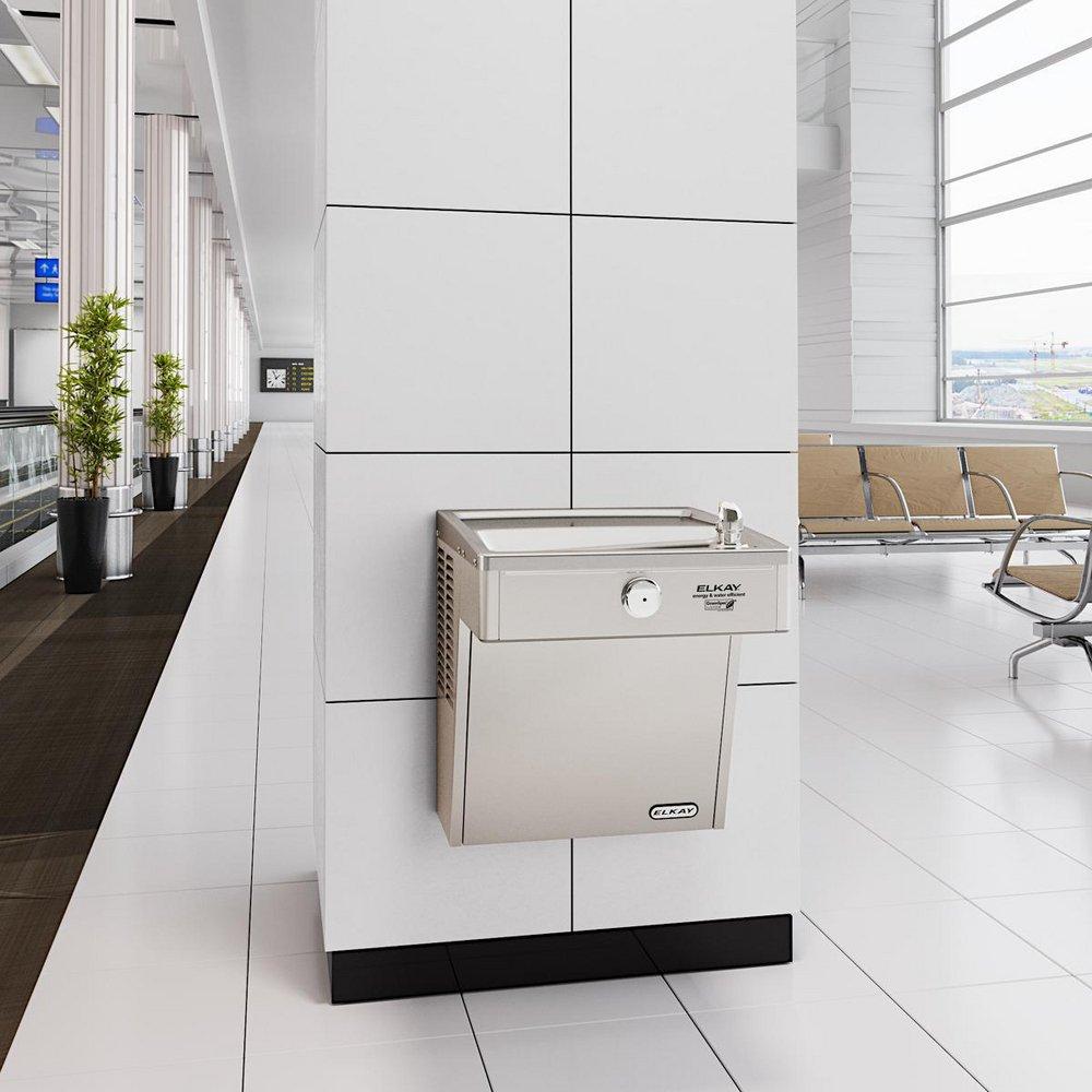 Elkay Stainless Steel 20-5/8 in. 8 gph Wall Mount Filtered Vandal Resistant Single Green ADA Cooler 