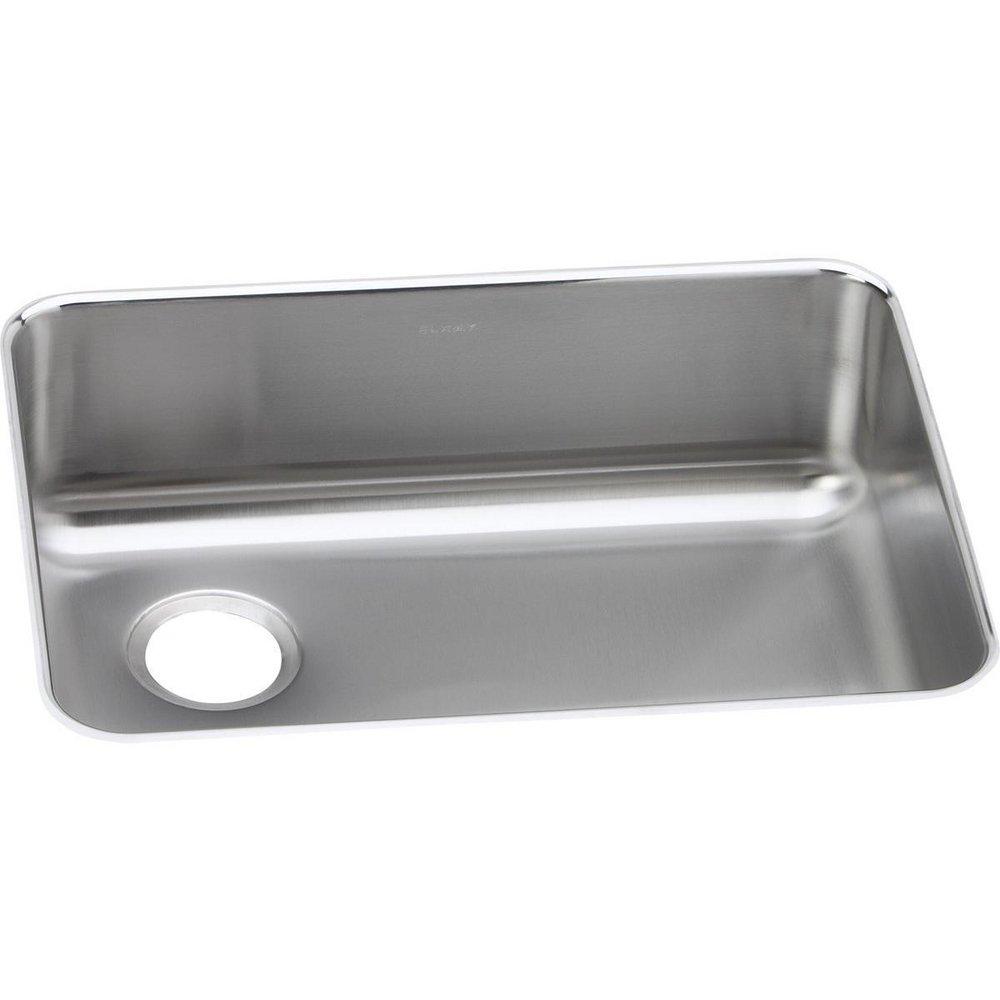 Elkay Lustrous Satin 25-1/2 x 19-1/4 in. No Hole Stainless Steel Single Bowl Undermount Kitchen Sink 