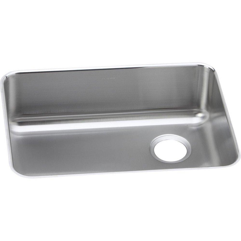 Elkay Lustrous Satin 25-1/2 x 19-1/4 in. No Hole Stainless Steel Single Bowl Undermount Kitchen Sink 