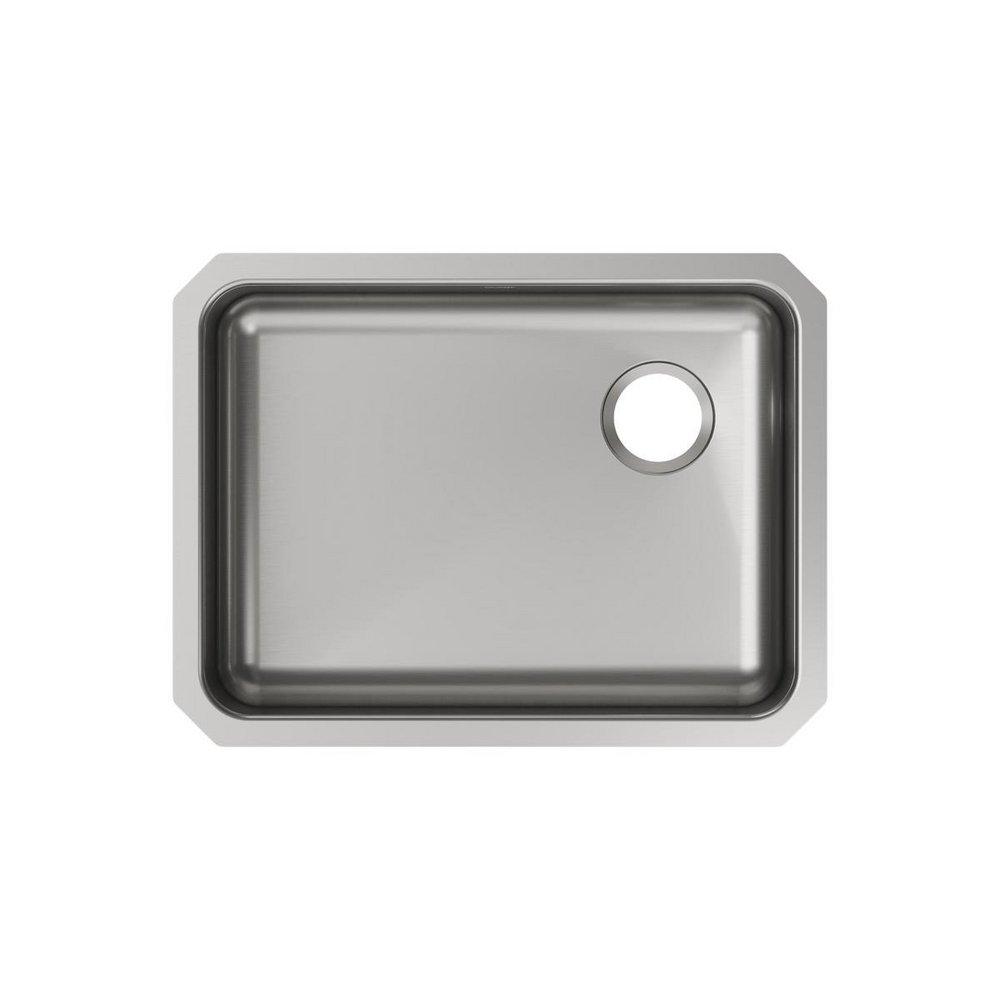 Elkay Lustrous Satin 25-1/2 x 19-1/4 in. No Hole Stainless Steel Single Bowl Undermount Kitchen Sink 