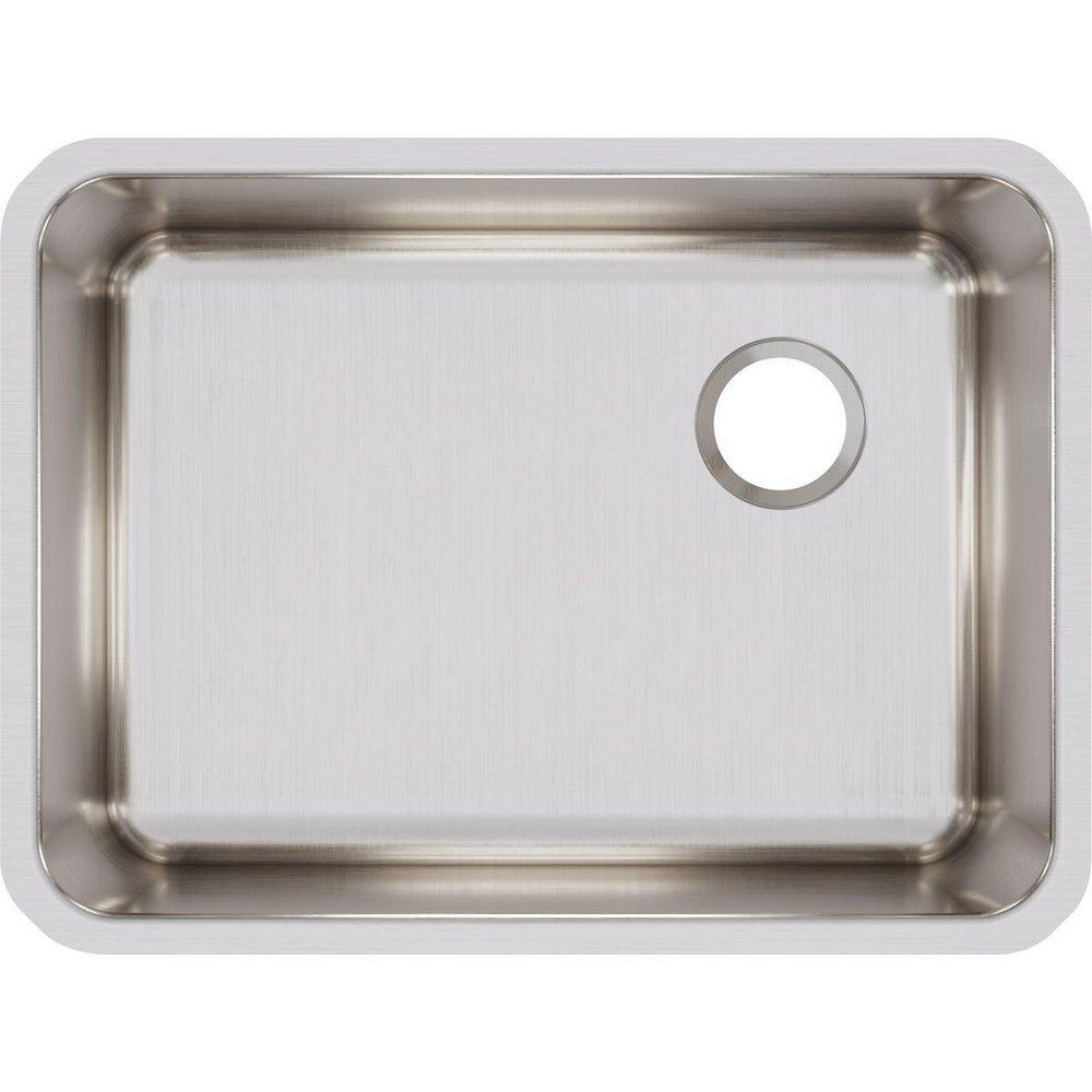Elkay Lustrous Satin 25-1/2 x 19-1/4 in. No Hole Stainless Steel Single Bowl Undermount Kitchen Sink 