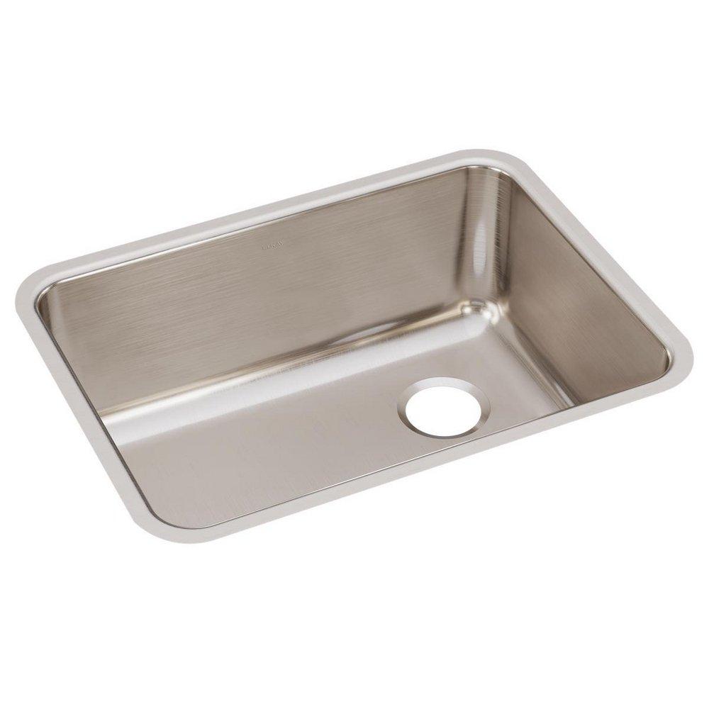Elkay Lustrous Satin 25-1/2 x 19-1/4 in. No Hole Stainless Steel Single Bowl Undermount Kitchen Sink 