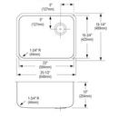 Elkay Lustrous Satin 25-1/2 x 19-1/4 in. No Hole Stainless Steel Single Bowl Undermount Kitchen Sink 