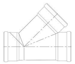 4 in. Gasket PVC Double Sewer Wye