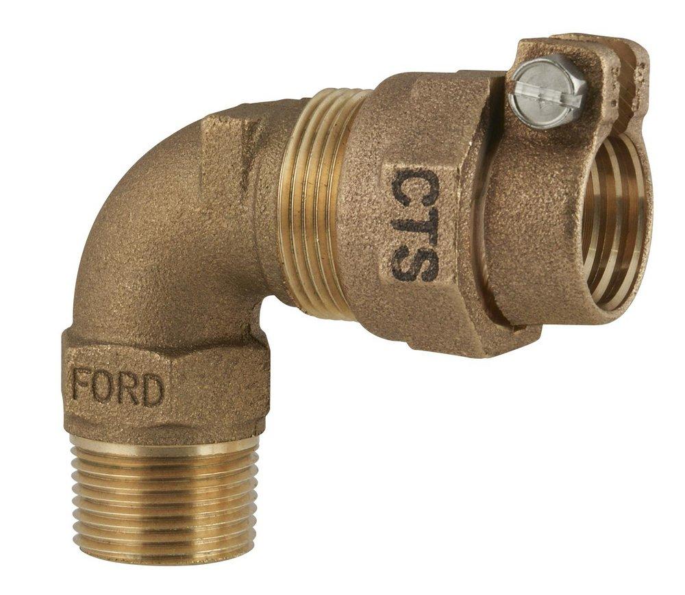 Ford Meter Box MIPS x Pack Joint Brass Water Service 90 Degree Bend 