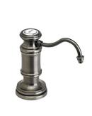 Soap or Lotion Dispenser with Hook Spout in Antique Pewter