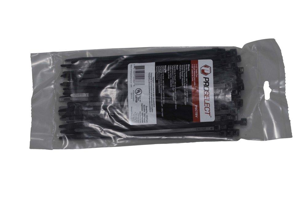 PROSELECT® Black Cable Ties 1000 Pack 