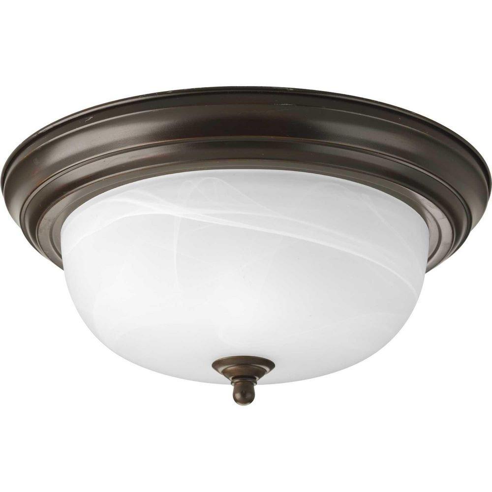 Progress Lighting Antique Bronze 75W 2-Light 120V Medium Incandescent Ceiling Light 