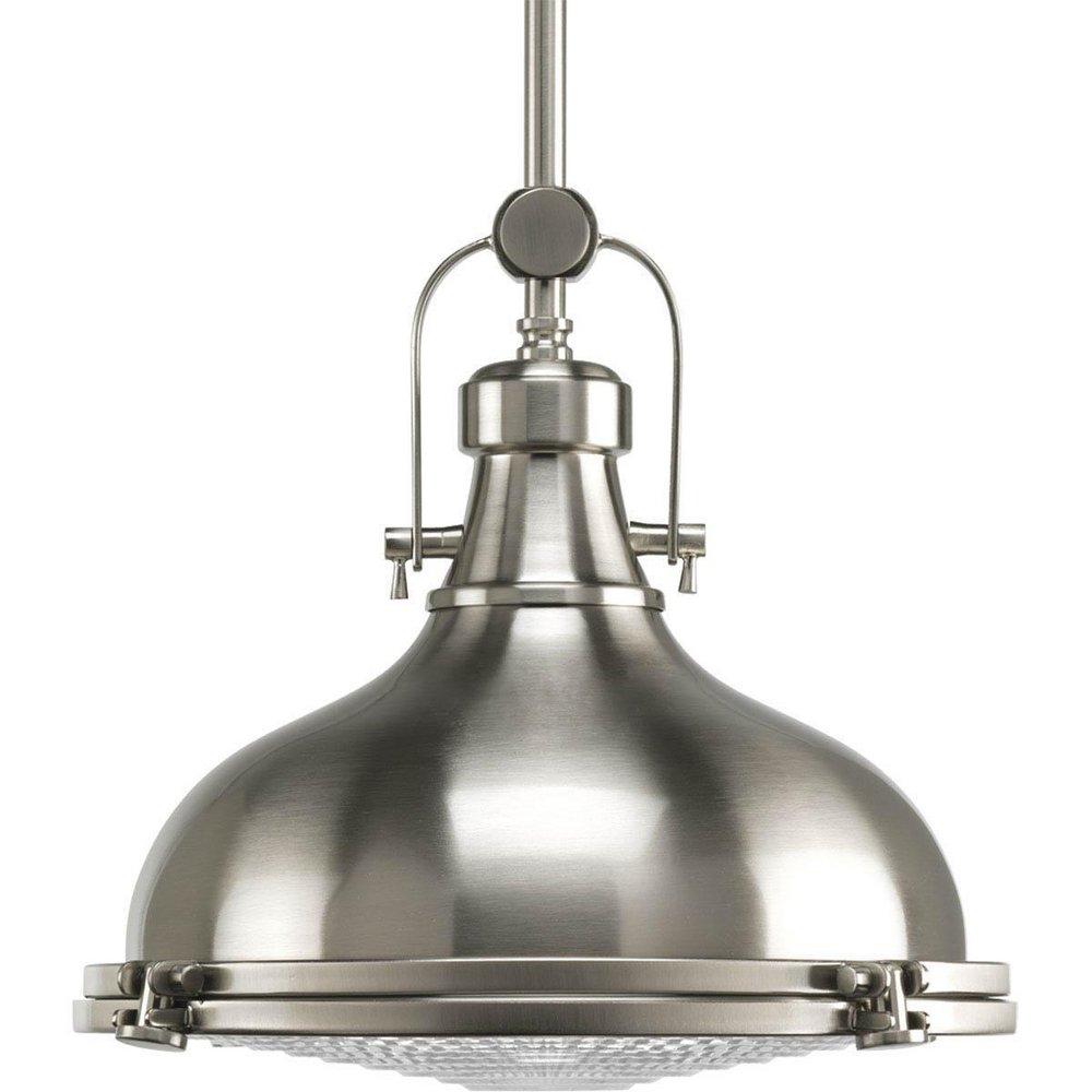 Progress Lighting Brushed Nickel 1 Light 100W Mini Pendant 