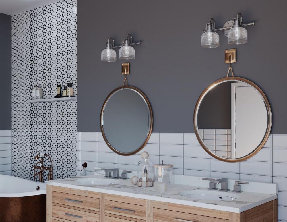 Progress Lighting Antique Nickel 100W 2-Light Medium Base Bracket 