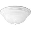 15-1/4 x 6-5/8 in. 60 W 3-Light Medium Flush Mount Ceiling Fixture with Alabaster Glass in White