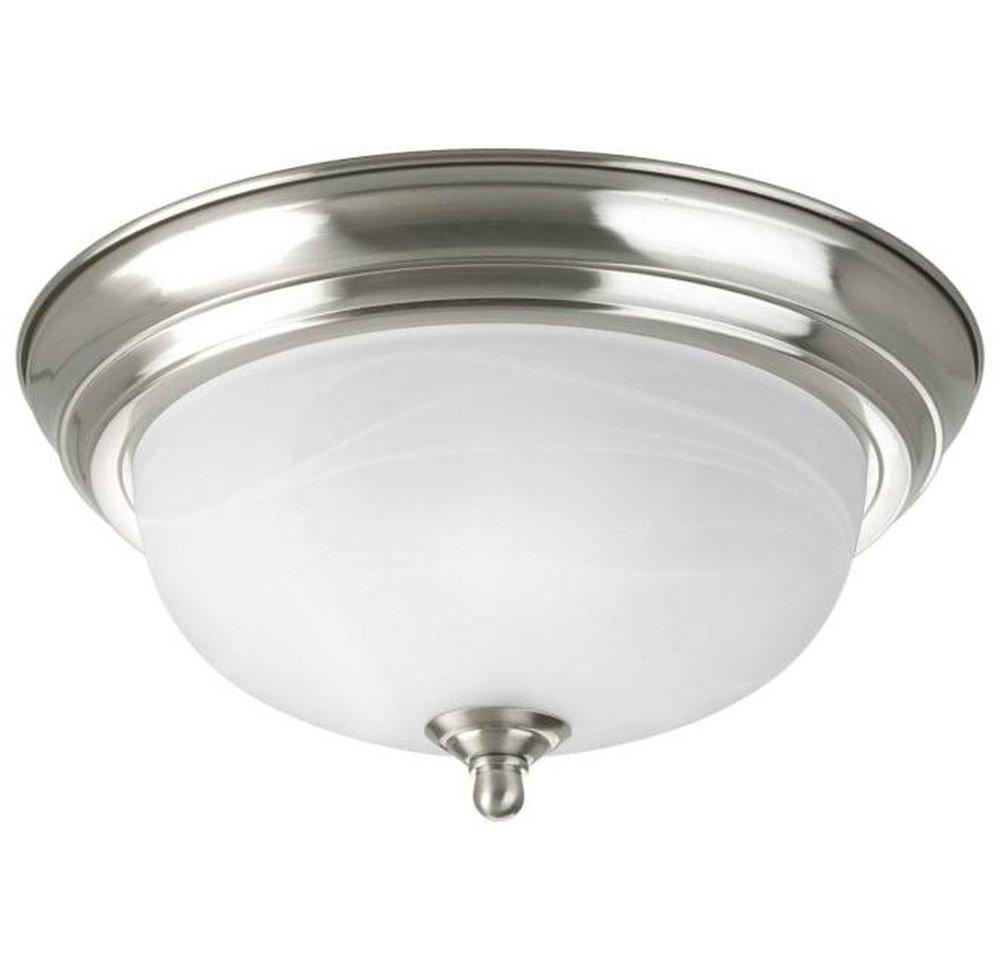 Progress Lighting Brushed Nickel 60W 1-Light 120V Flushmount Ceiling Fixture 