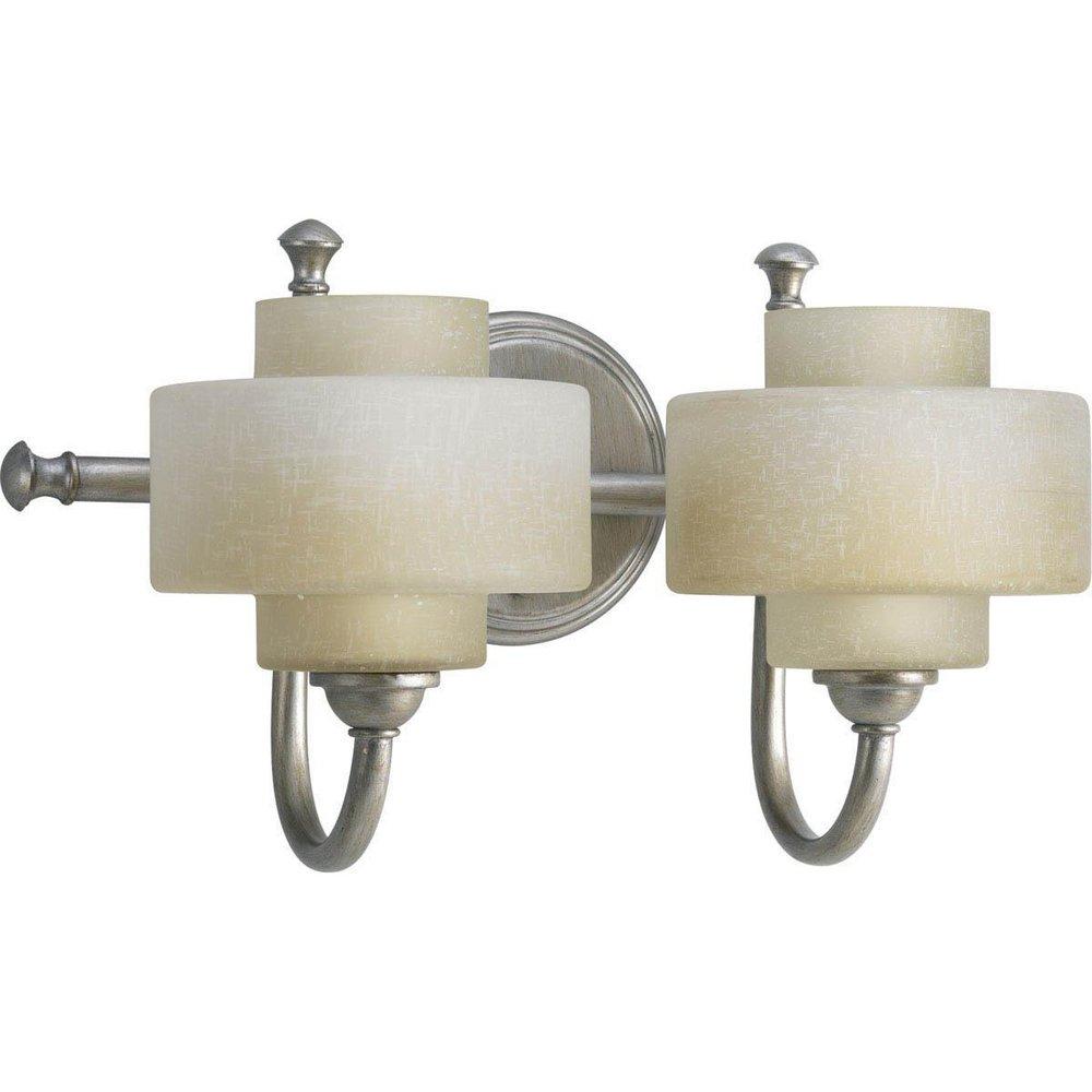 Progress Lighting Silver Ridge 60W 2-Light Bath Bracket 