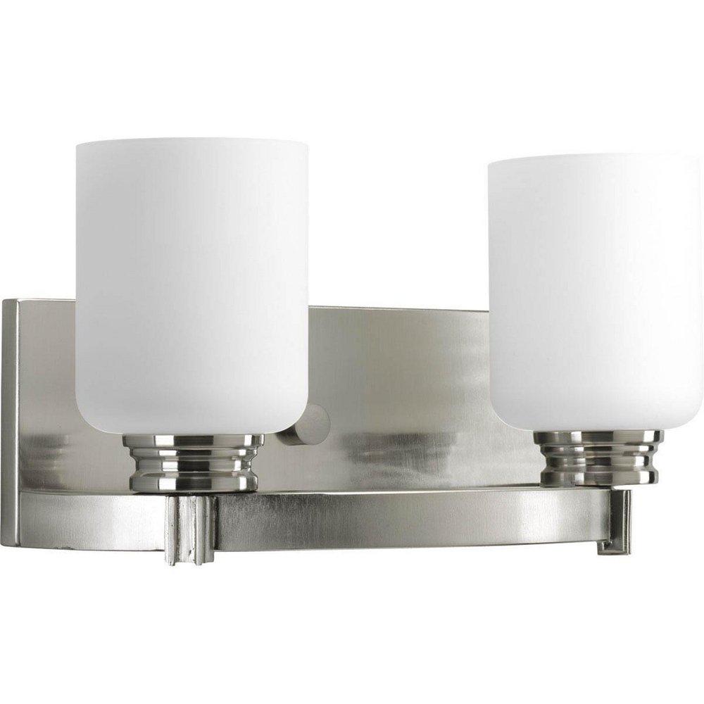 Progress Lighting Brushed Nickel 6 in. 100W 2-Light Medium Bracket 