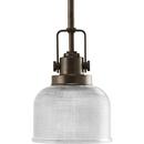 Progress Lighting Venetian Bronze 1 Light 100W Pendant with Prismatic Glass 