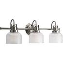 Progress Lighting Antique Nickel 3 Light 100W Vanity Light Fixture 