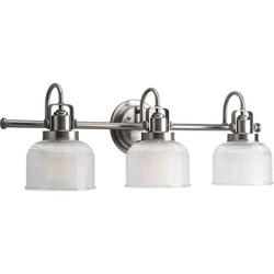 100W 3-Light Vanity Light Fixture in Antique Nickel